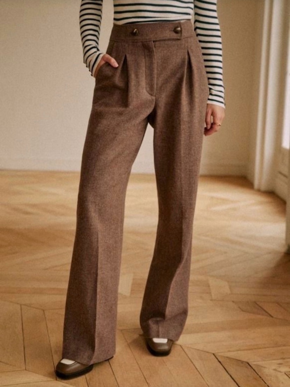 Sezane Auguste Pantalon in Taupe | 4